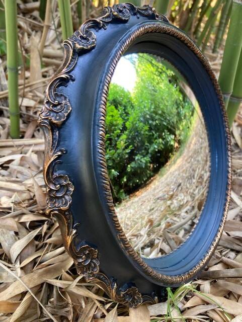 Convex mirror, also known as a witch's mirror.