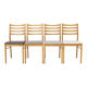 Set of 4 Vintage German Beech Dining Chairs | Newly Upholstered | 1970s