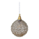 Suspension globe vintage en verre moulé