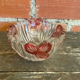 Vintage Crystal Pocket Bowl ANNE HUTTE Rose Decor #D661