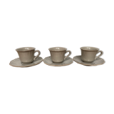 Set of 3 cups and subcups