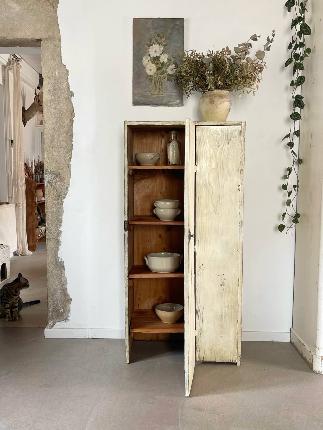 Meuble d’atelier beige