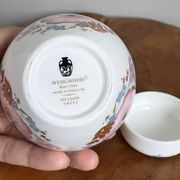 Wedgwood "Meadow Sweet" Ginger Jar, Decorative Storage Pot, Bone China with Pink and Blue Flowers