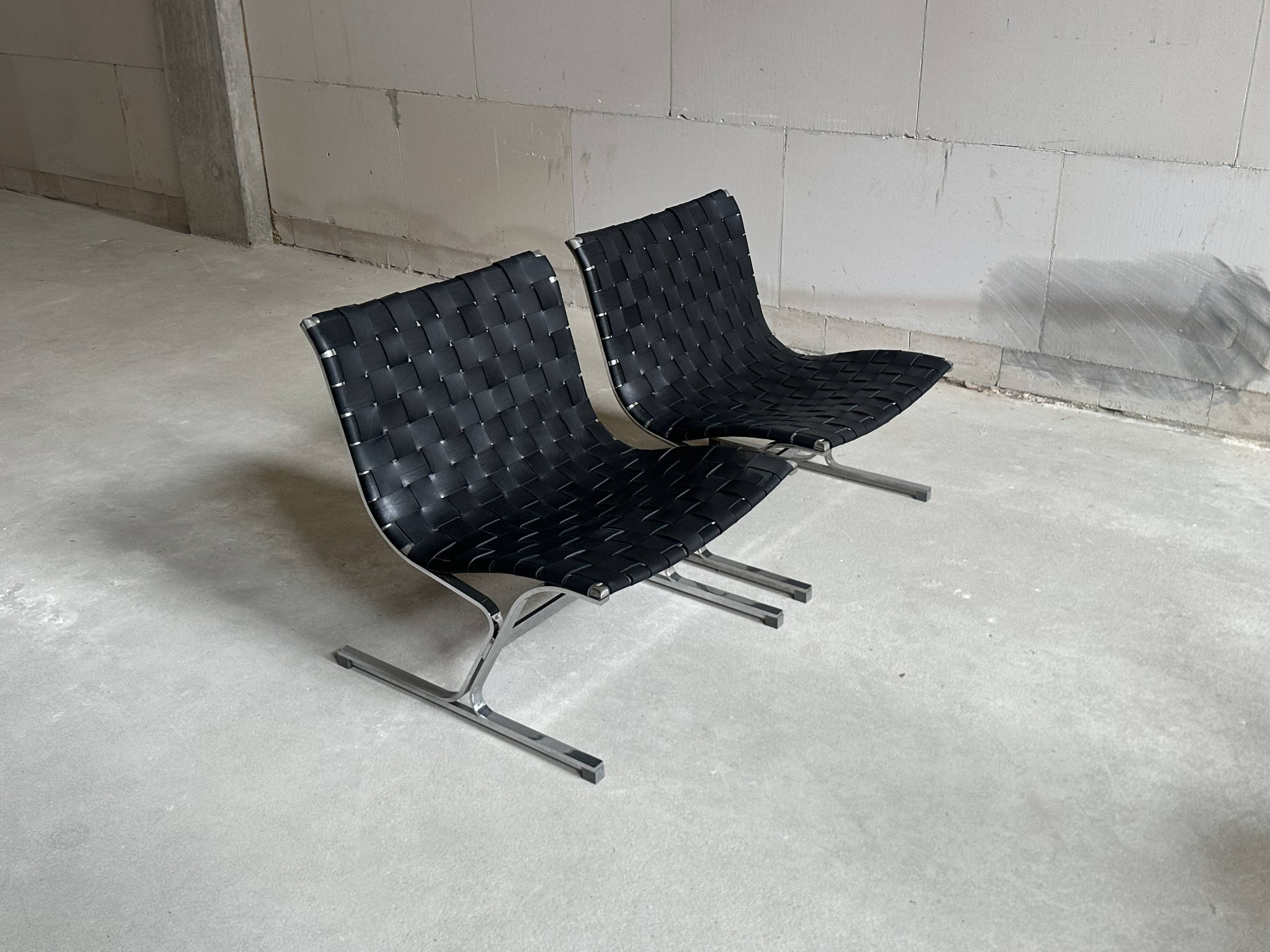 PLR1 Luar lounge chairs by Ross Littell for ICF De Padova Italy 1960s