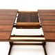 Midcentury rectangular wooden extendible dining table, italy 1960s