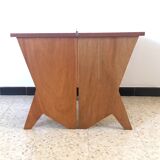 2 vintage bedside tables compass feet 50s