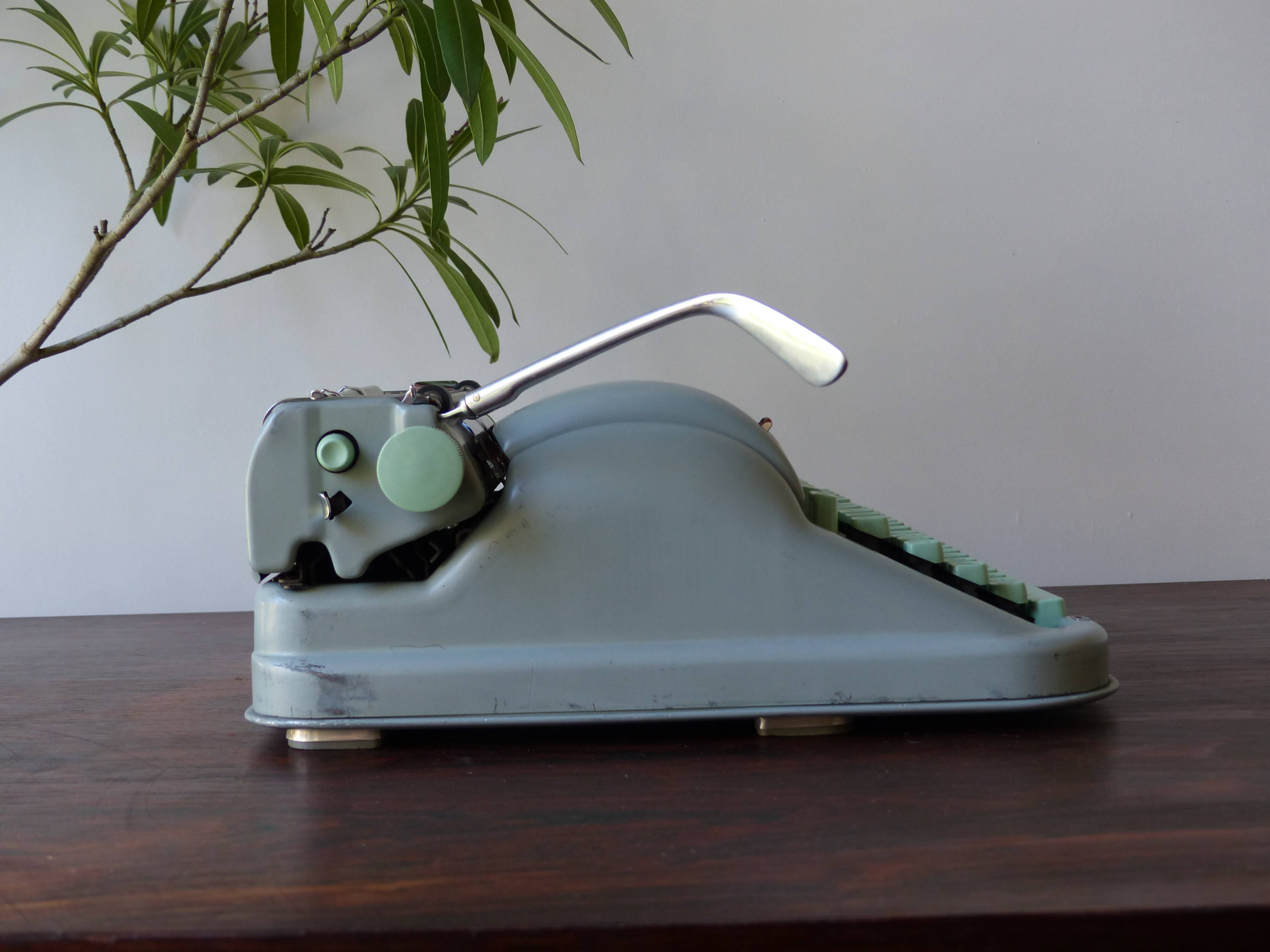Mint green Hermes 3000 typewriter