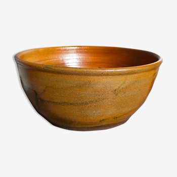 Salad bowl -potter's jatte in enamelled stoneware XXL vintage 30 cm