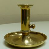 Telescopic candle holder gilded brass