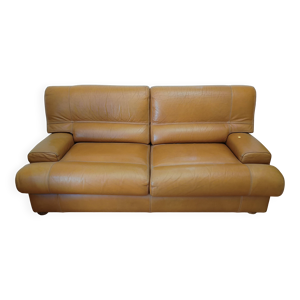 Canapé cuir camel