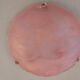Art Deco ceiling lamp in pink pressed molded glass -