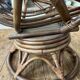 Pair of rotating rattan armchairs
