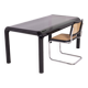 Orsay dining table by Gae Aulenti for Knoll in aluminum and tempered glass