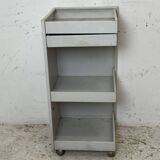 Vintage gray metal architect's trolley, Bieffe Padova style
