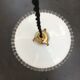 Pairs of vintage suspensions in white opaline with serrated edges
