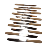 Ensemble de 12 couteaux en bakélite et lame inox