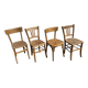 Set de 4 chaises bistrot dépareillées vintage 