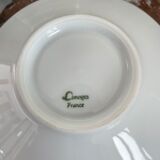 Vintage, coffee service, tea, Limoges, Flowers, cipher, 11 cups and under cups, teapot, 27 pieces