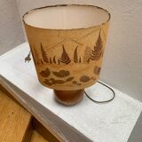 Lampe en boule bois
