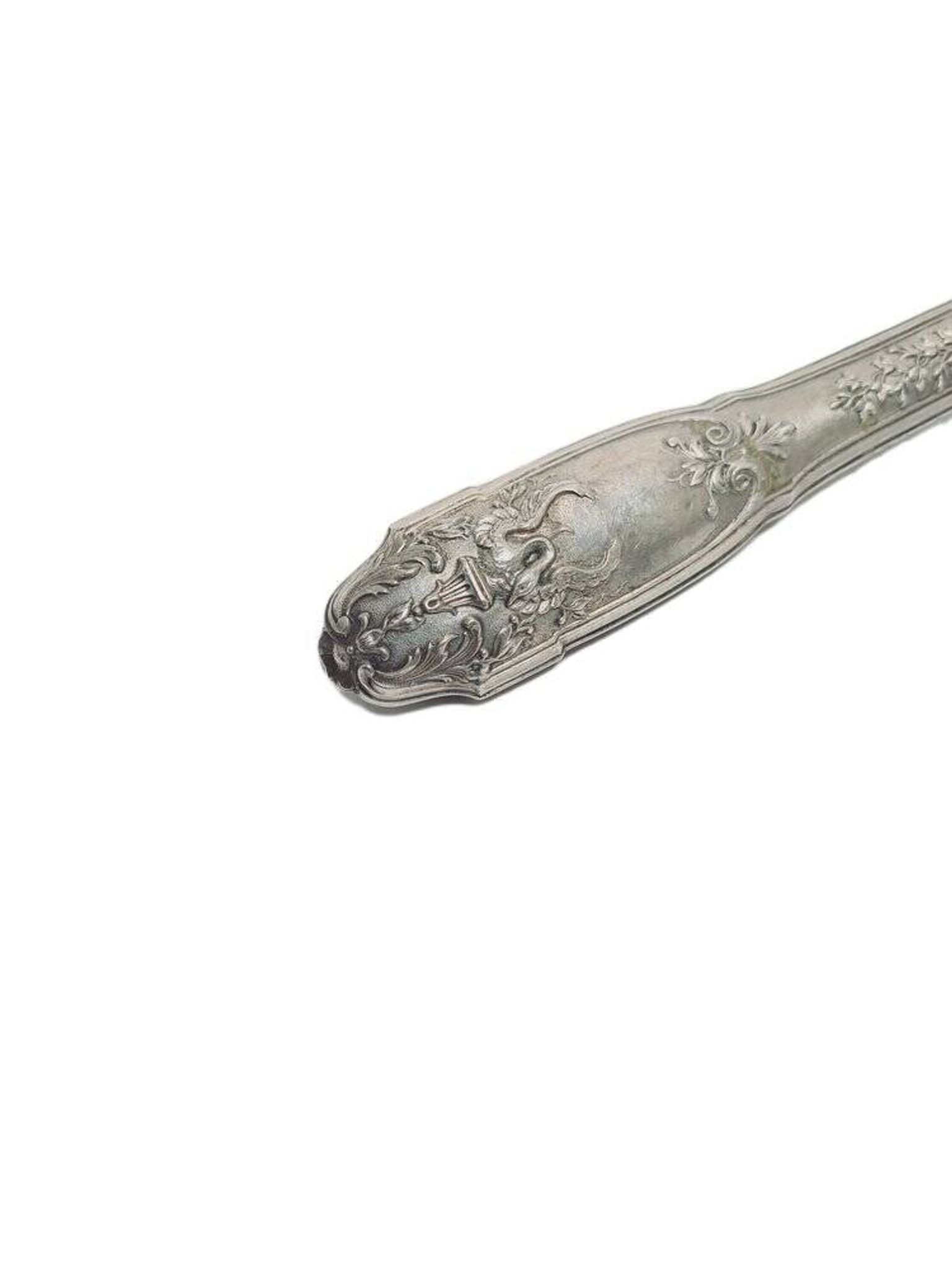 Fourchette à rôtir en argent classique, France, années 1880