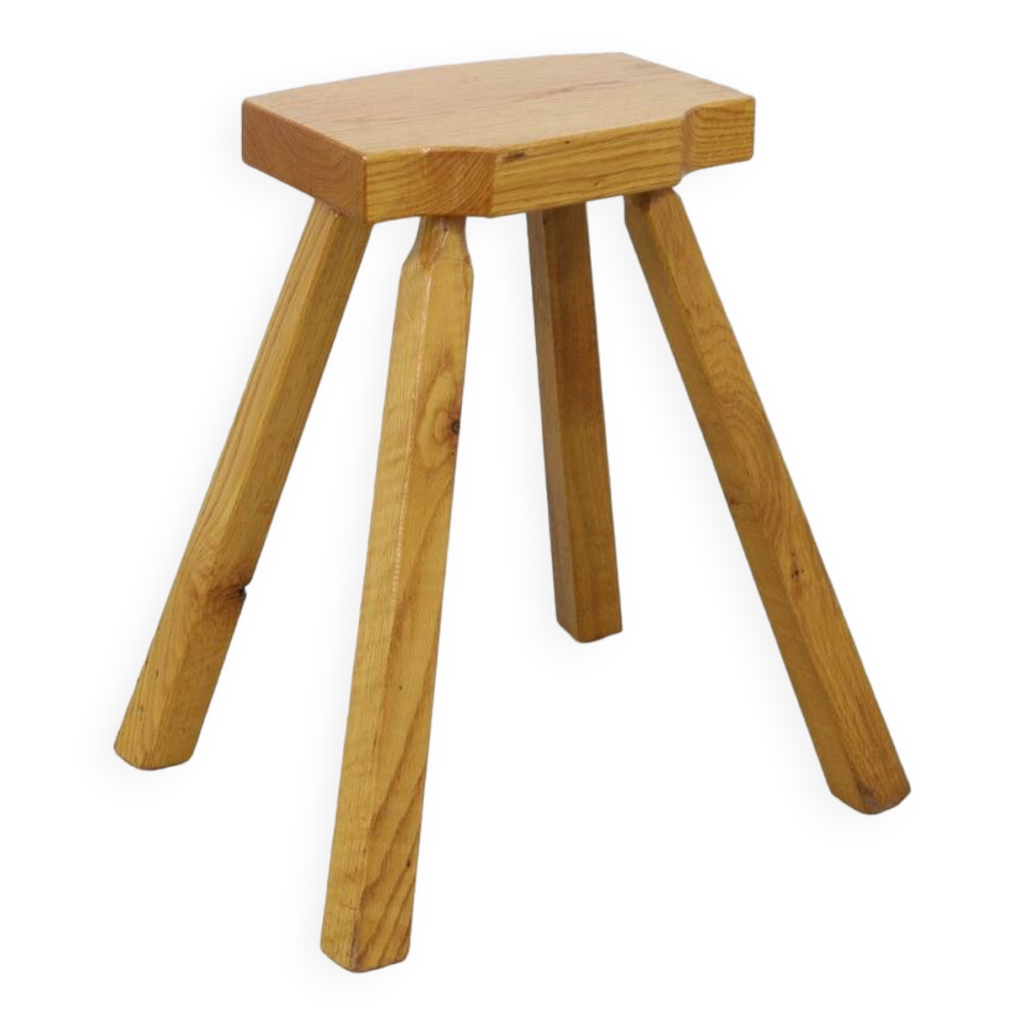 Vintage Low Stool in Wood, 1960s