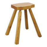 Vintage Low Stool in Wood, 1960s