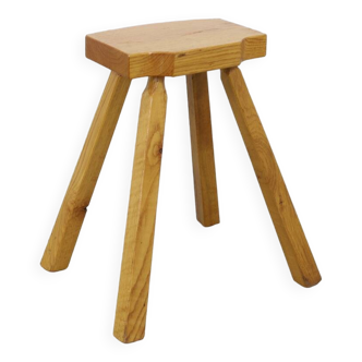 Vintage Low Stool in Wood, 1960s