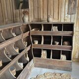 Ancien meuble grainetier d’angle ( 2 parties)