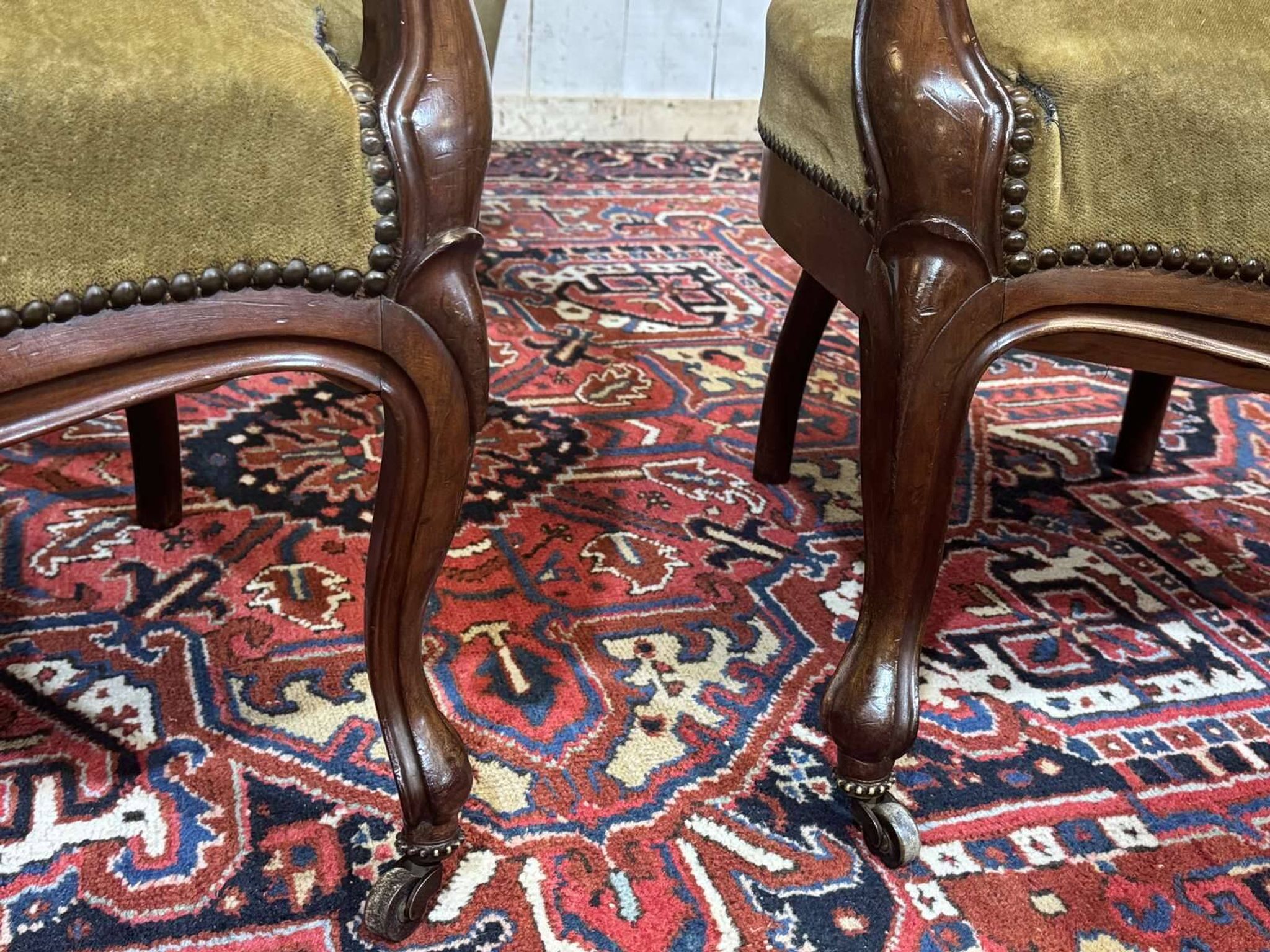 Paire de fauteuils Napoléon III XIXème en acajou