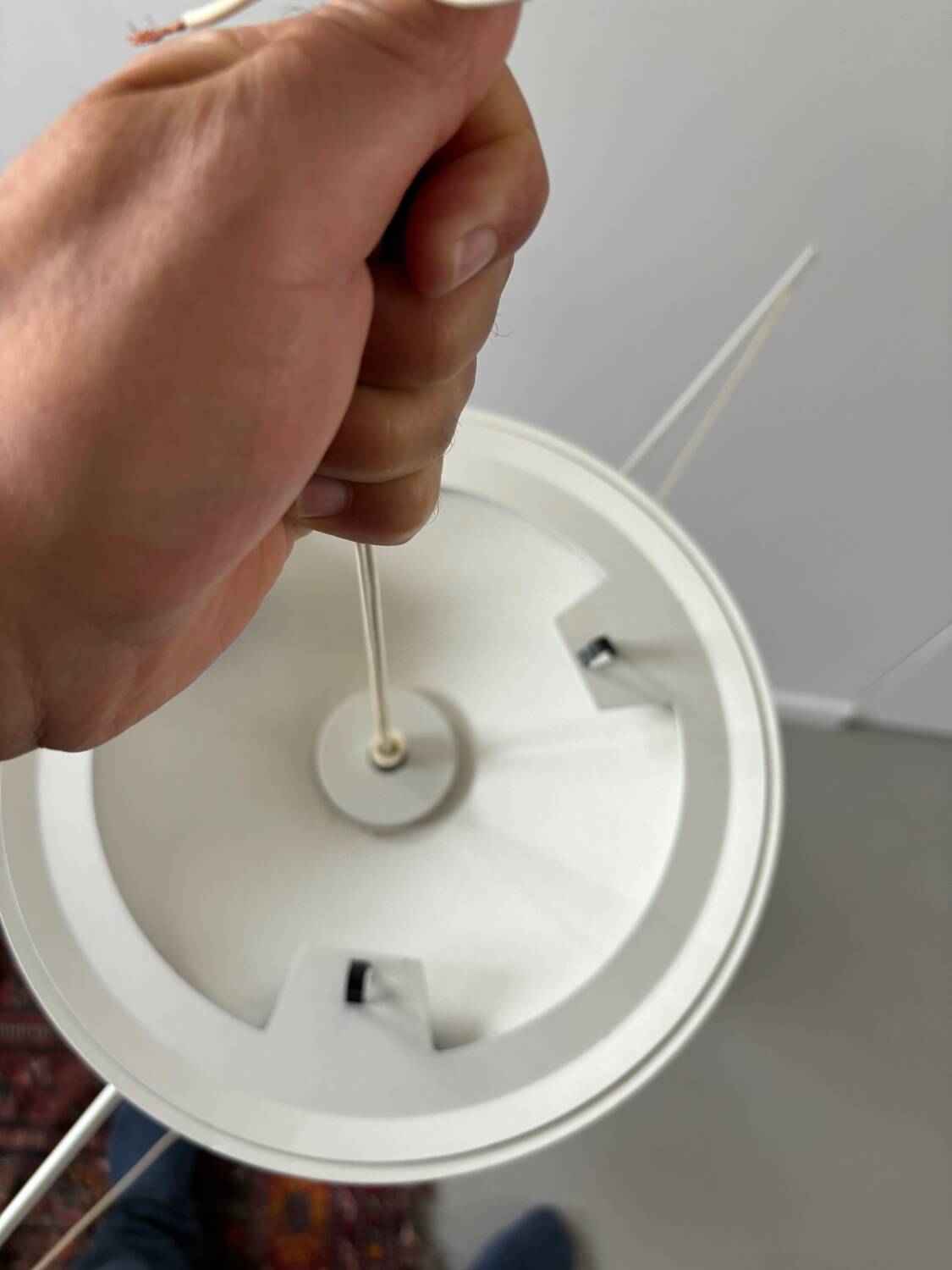 Geometric pendant light 1980