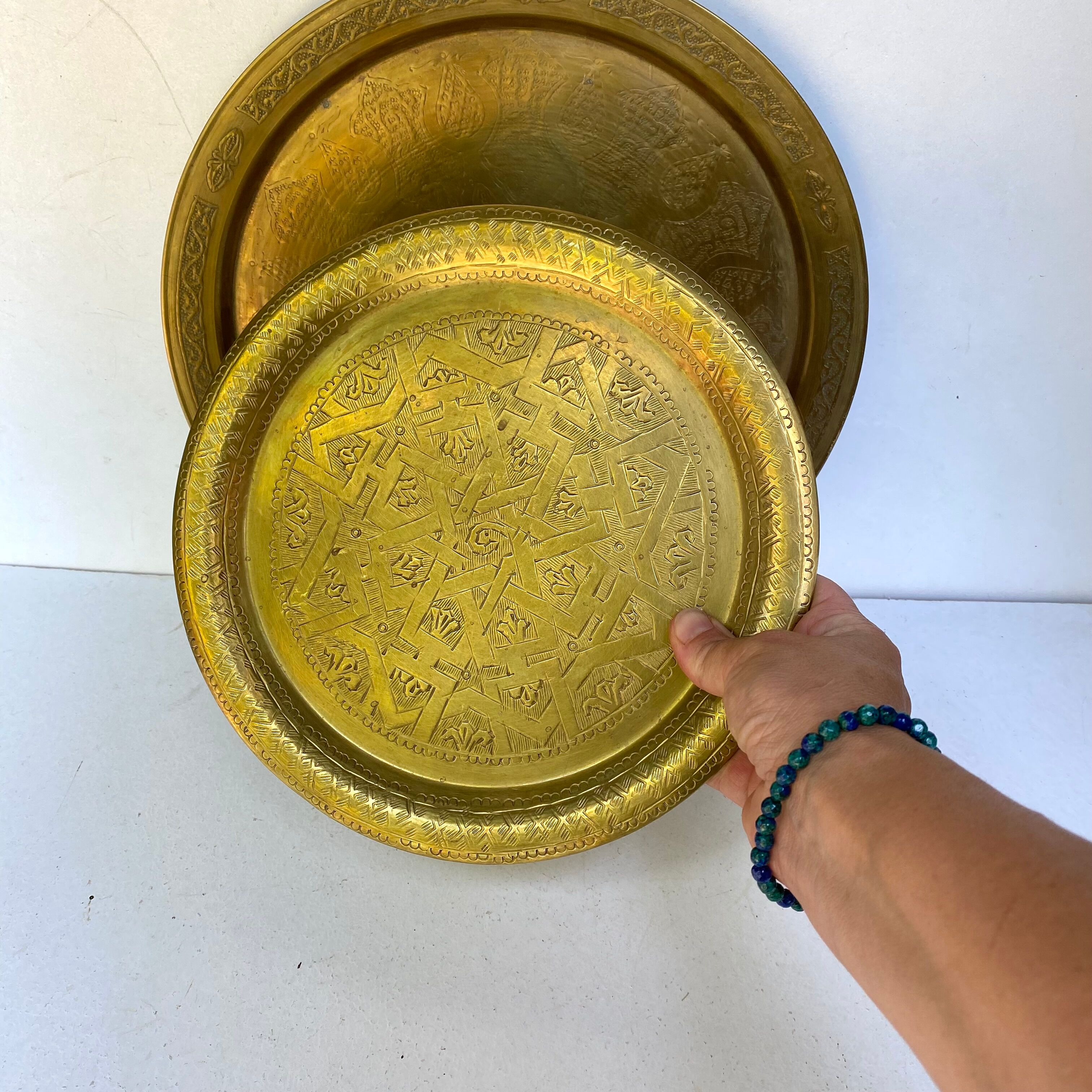 Oriental copper trays