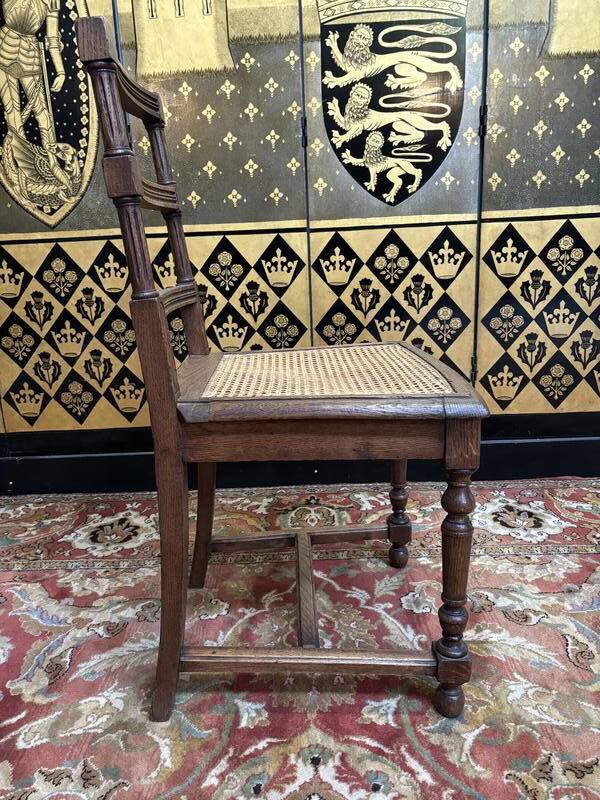 4 Louis XIII style caned chairs