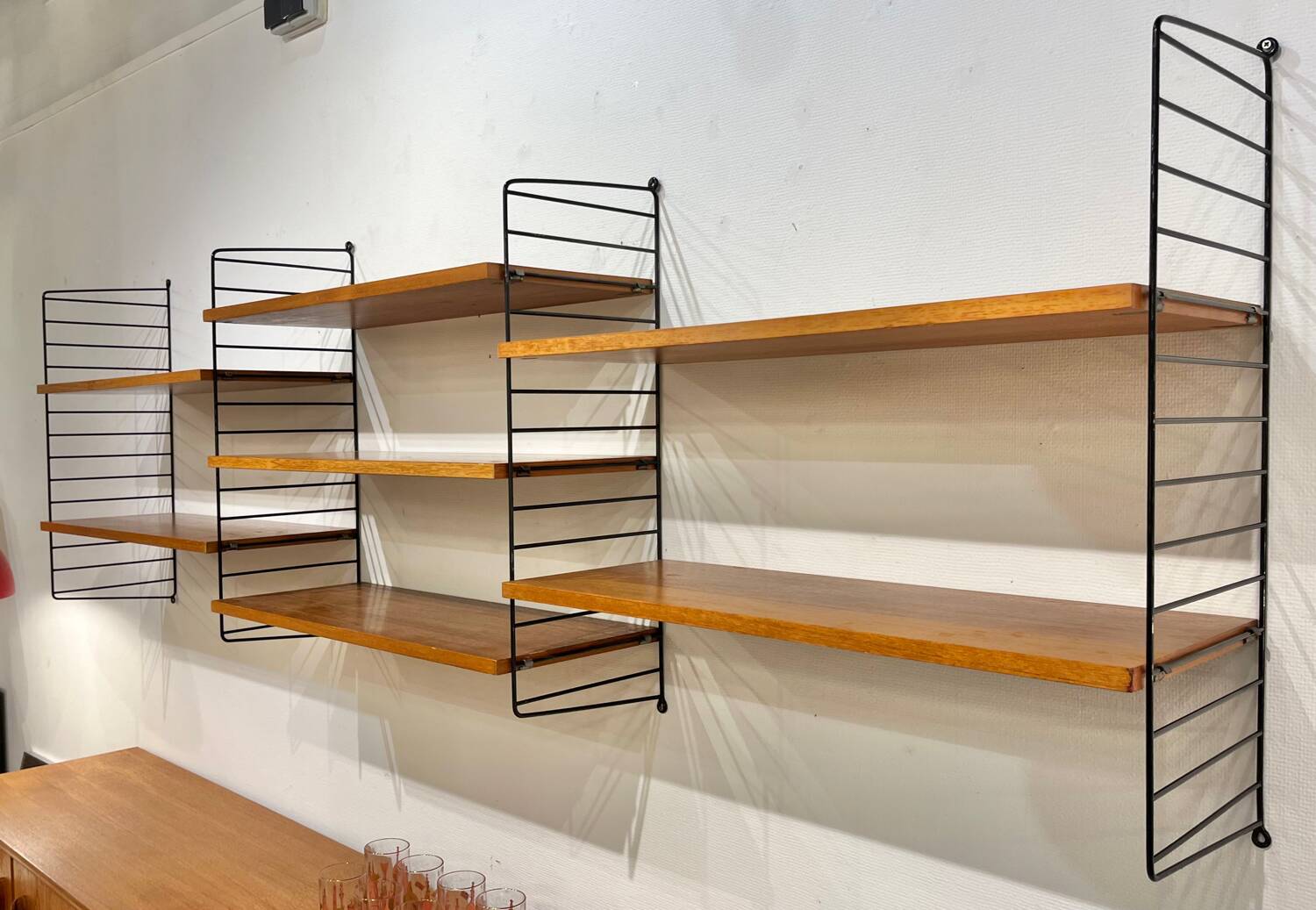 String wall shelves by Nisse Strinning, 1960's
