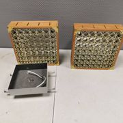 A pair of ceiling lights from Swedish Alda 1980s.