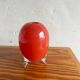 Murano Red Sommerso Hand-Blown Glass Vase with Clear Tripod Feet — Mid-Century 1960s