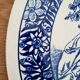 Large white porcelain dish with blue design