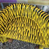 Painted wooden tiger chair