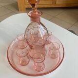 Carafe, 6 glasses and its tray