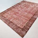 Vintage Large Pink & Red Floral Rug, 207x297Cm