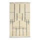Handmade Moroccan style Tulu Rug Made of Natural Un-Dyed Wool, Beige Color Modern Hand Knotted Carpet with Fringe