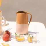 Two-tone Mediterranea ceramic pitcher - Oustao