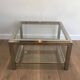 Pair of large chrome side tables