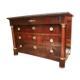 Commodity with mahogany detached columns and Empire gilded bronze ornaments