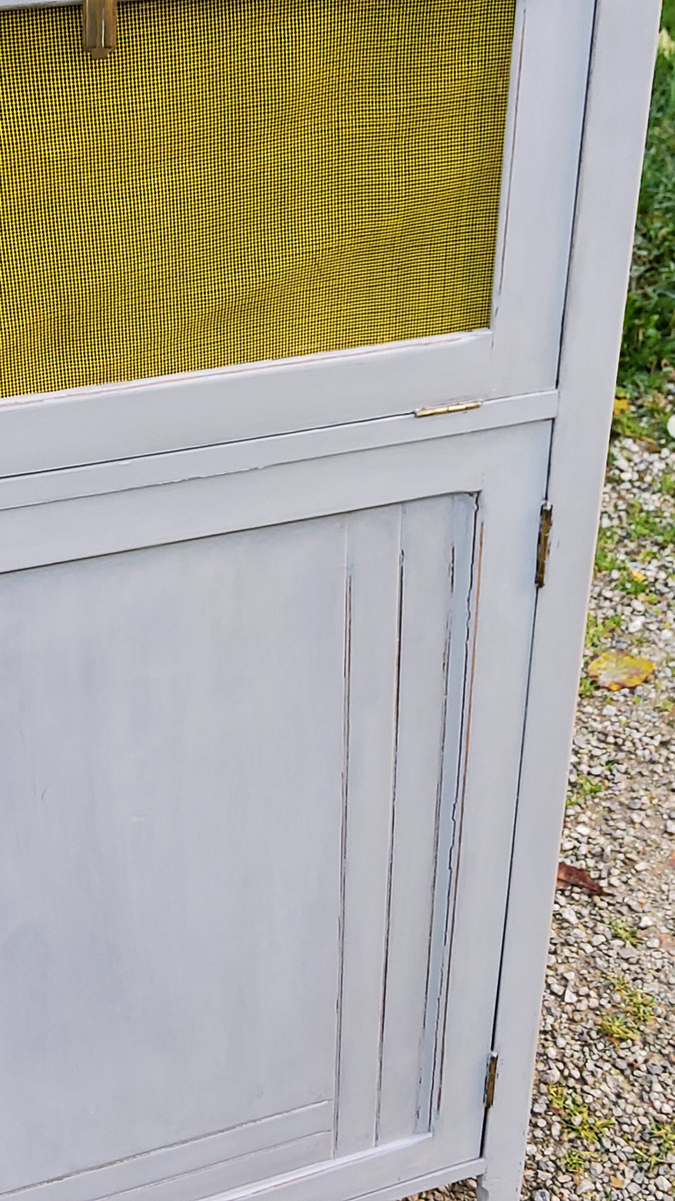Parisian sideboard pantry from the 1920s with gray patina