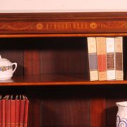 open mahogany library with inlays - 19th century