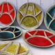 Six ceramic fondue plates Hugo Kohler Biel