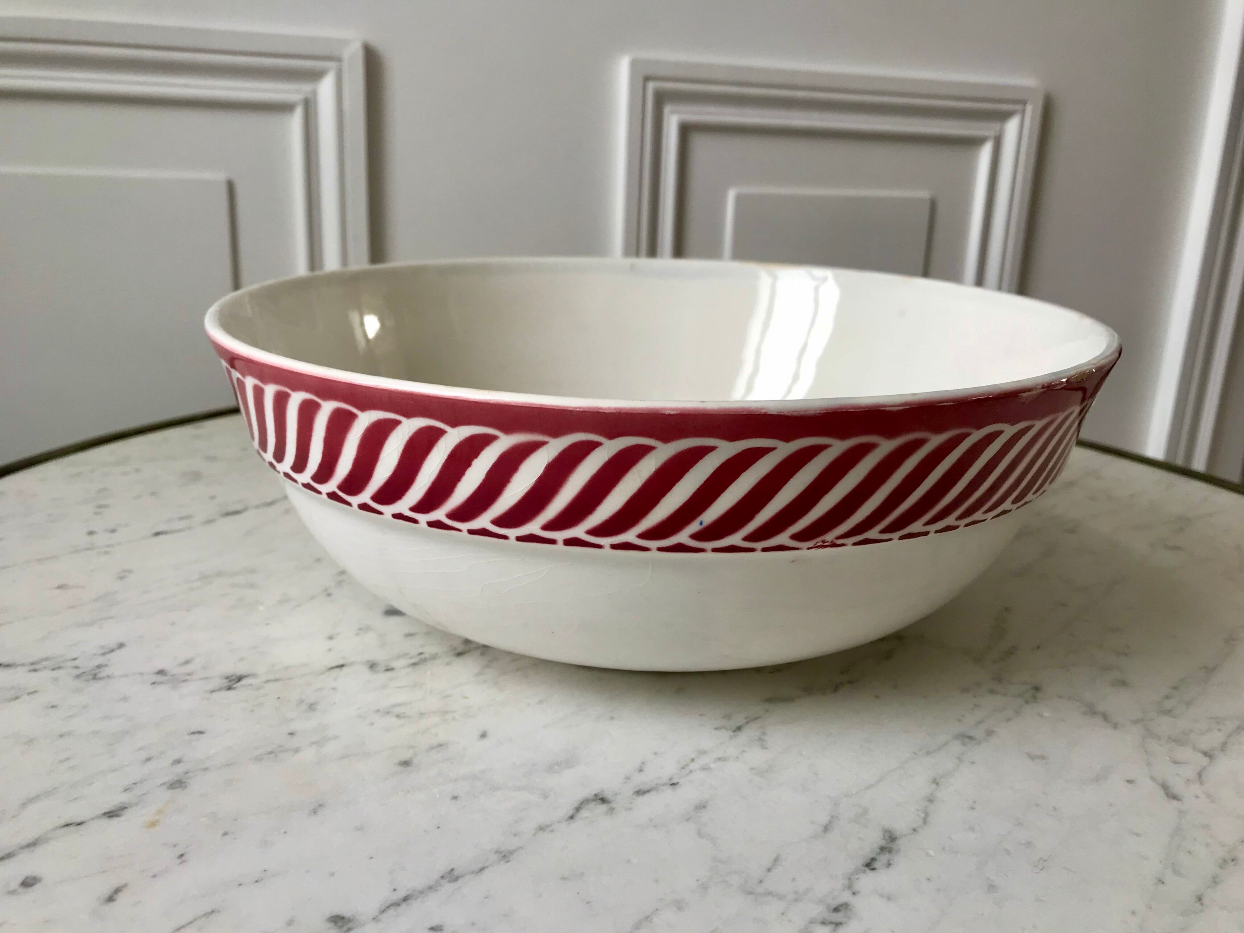 Salad bowl Digoin Sarreguemines model "Jacquot" years 30-40