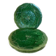 Set of 5 dessert plates in barbotine, vine leaf model Gien