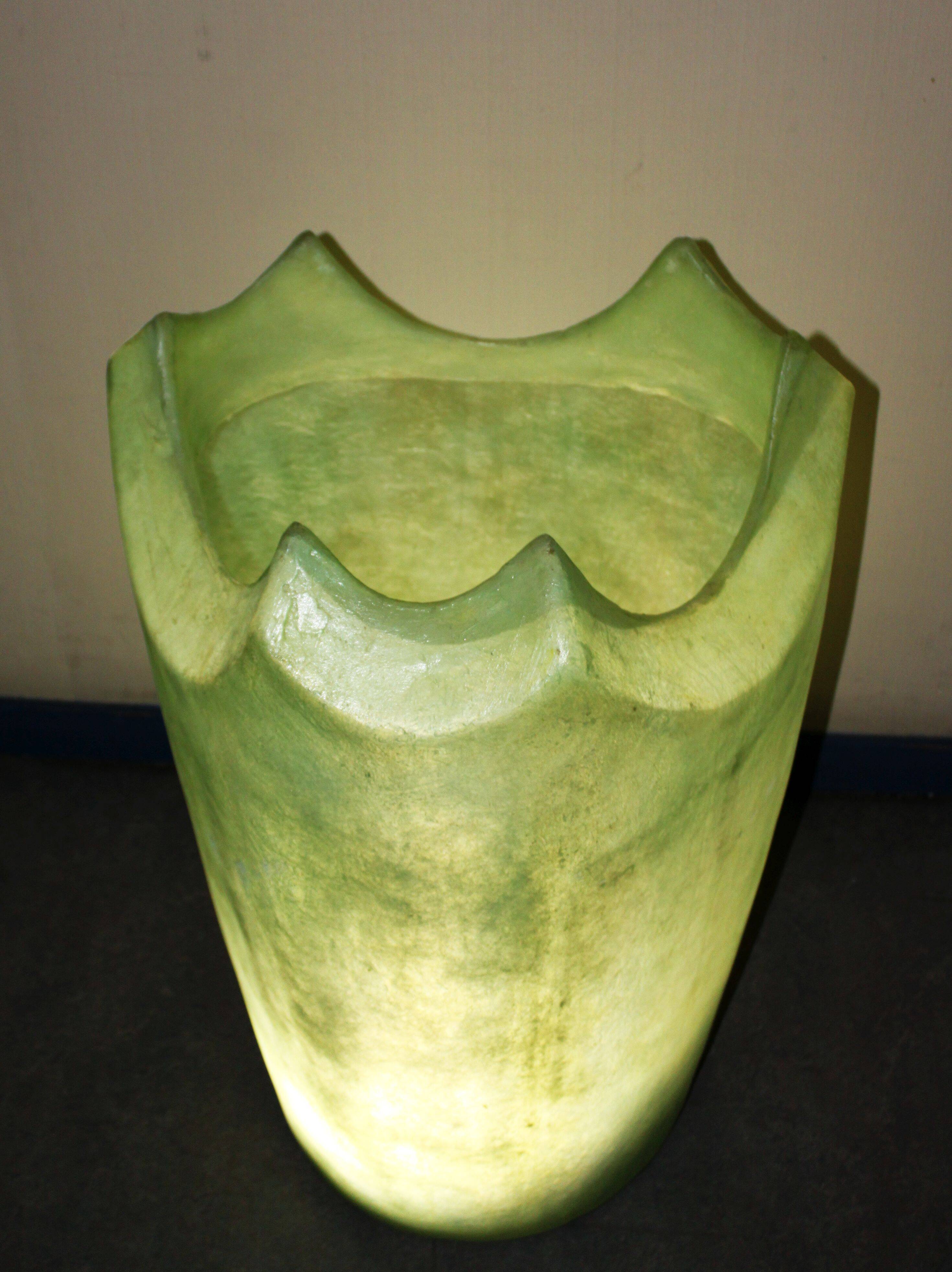 Set of 3 giant sculptural vases – Fibreglass – Unique piece
