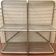 20th century curved aluminum bakery rack
